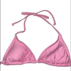 Stoney Clover Lane x Target Pink Triangle Bikini Top XS NWT Textured